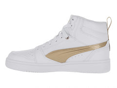 Tenis PUMA Rebound V6 Metallic Dream Blanco y Dorado para Mujer