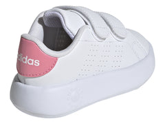 Tenis Adidas Advantage CF I Blanco y Rosa para Niña