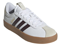 Tenis Adidas VL Court 3.0 Blanco y Café para Hombre