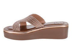 Sandalias Nomadas Plataforma Oro Rosado para Mujer
