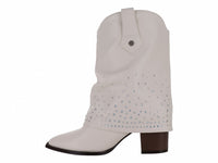Botas Vaqueras Nomadas Cleveland Late Blancas para Mujer