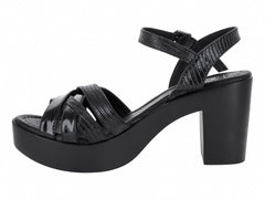Sandalias Luna Rosa Charol Negro para Mujer
