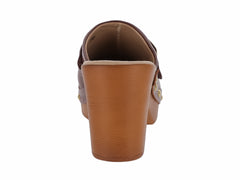 Zapatos Zuecos Luna Rosa Terracota para Mujer