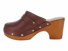 Zapatos Zuecos Luna Rosa Terracota para Mujer