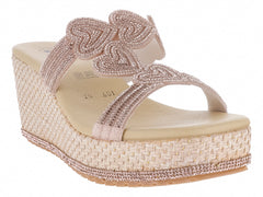 Sandalias de Plataforma Luna Rosa Oro Rosado para Mujer