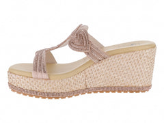 Sandalias de Plataforma Luna Rosa Oro Rosado para Mujer