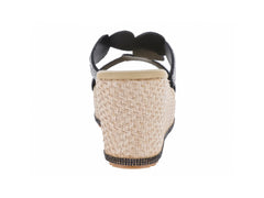 Sandalias de Plataforma Luna Rosa Negro y Plata para Mujer