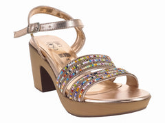 Sandalias Luna Rosa Oro Rosado para Mujer