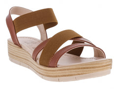 Sandalias de Plataforma Luna Rosa Color Tan para Mujer