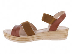 Sandalias de Plataforma Luna Rosa Color Tan para Mujer