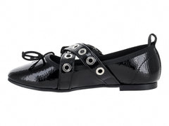Zapatos Flats 4EVER Charol Negro para Niña