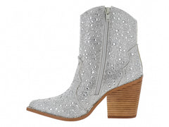Botines Madden Girl Plata con Pedrería para Mujer