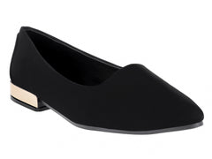Zapatos Planos Luna Rosa Negro para Mujer