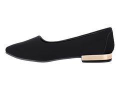 Zapatos Planos Luna Rosa Negro para Mujer