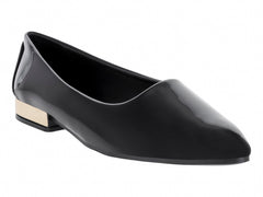 Zapatos Planos Luna Rosa Negro Charol para Mujer