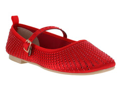 Flats Luna Rosa Rojas para Mujer