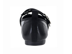 Zapatos Flats Ballerina Luna Rosa Negro para Mujer