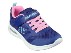 Tenis Skechers Microspec Max Azul y Rosa para Niña