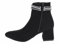Botines Luna Rosa Negros para Mujer