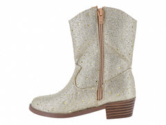 Botas Vaqueras Divitas Color Oro para Niña