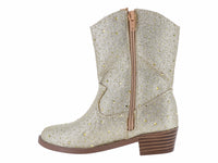 Botas Vaqueras Divitas Color Oro para Niña