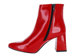 Botines Luna Rosa de Charol Rojo para Mujer