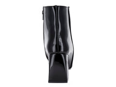 Botines Luna Rosa de Charol Negro para Mujer