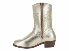 Botas Vaqueras Miroslava Oro Inglés para Niña