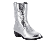 Botas Vaqueras Miroslava Plata Metálico para Niña