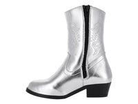 Botas Vaqueras Miroslava Plata Metálico para Niña