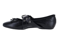 Zapatos Flats Ballerina Negro Mate ROZE para Mujer