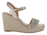 Sandalias Nuway C Plataforma Roze 24I124 Para Mujer