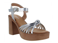 Sandalias Roze Plata para Mujer