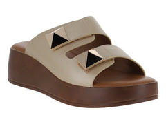 Sandalias de Plataforma Roze Color Dorado para Mujer