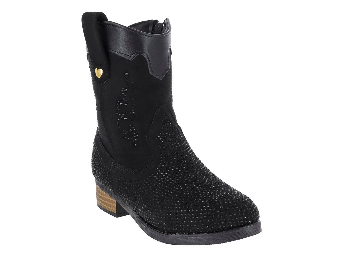 Botas Vaqueras Miroslava Negro para Niña