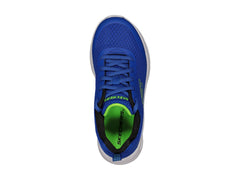 Tenis Skechers Microspec Max Azul y Lima para Niño