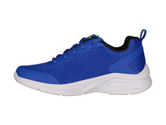 Tenis Skechers Microspec Max Azul y Lima para Niño