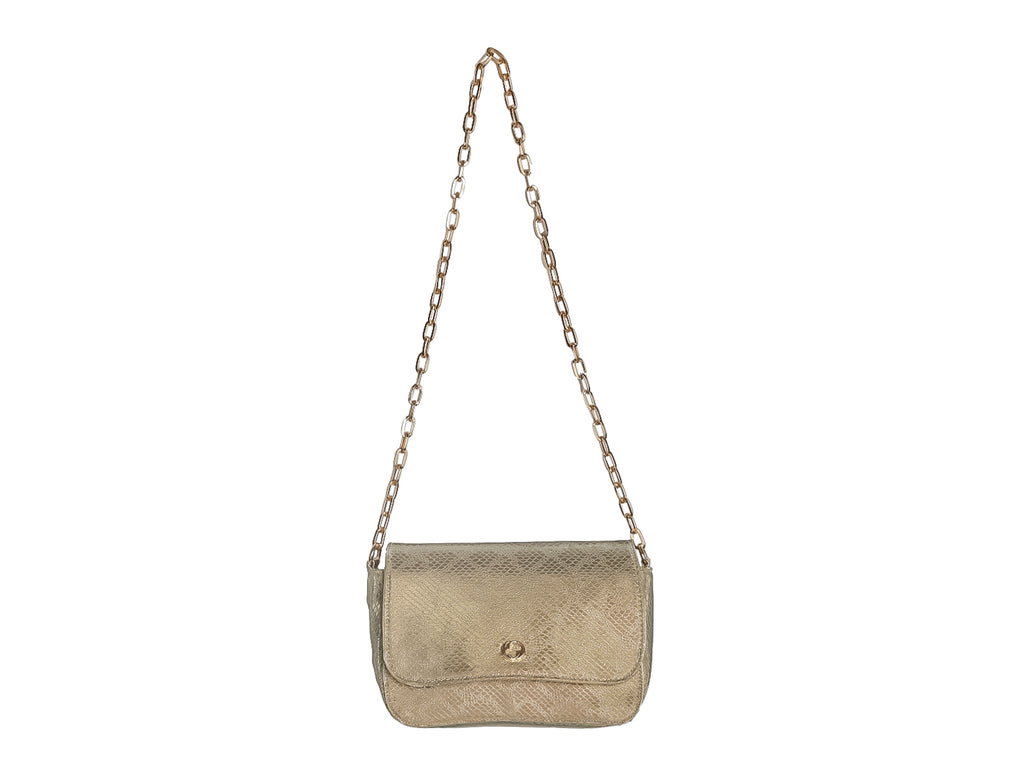 Bolsa de Hombro Ferretina Víbora Oro para Mujer
