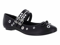 Zapatos Flats Moleca Negros para Mujer