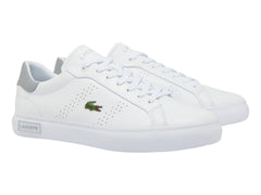 Tenis Lacoste Powercourt 2.0 Blanco y Gris para Hombre