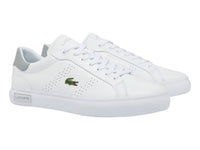 Tenis Lacoste Powercourt 2.0 Blanco y Gris para Hombre