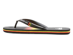 Sandalias Quiksilver Molokai Art II Negro, Rojo y Verde para Hombre