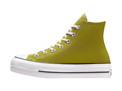 Tenis Converse CTAS Lift Platform Hi Verde para Mujer