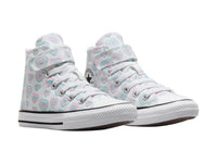 Tenis Converse CTAS HI Blanco y Rosa para Niña