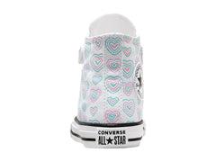 Tenis Converse CTAS HI Blanco y Rosa para Niña