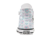 Tenis Converse CTAS HI Blanco y Rosa para Niña