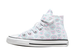 Tenis Converse CTAS HI Blanco y Rosa para Niña