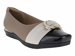 Zapatos Planos Piccadilly Tricolor Beige para Mujer