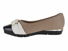 Zapatos Planos Piccadilly Tricolor Beige para Mujer