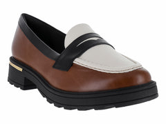 Zapatos Mocasines Piccadilly Camel y Negro para Mujer